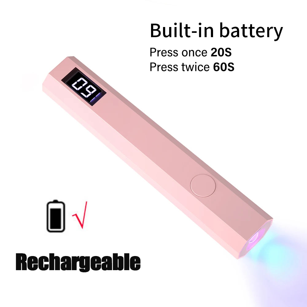Portable Mini Nail Dryer β USB Rechargeable/Powered UV Gel Lamp