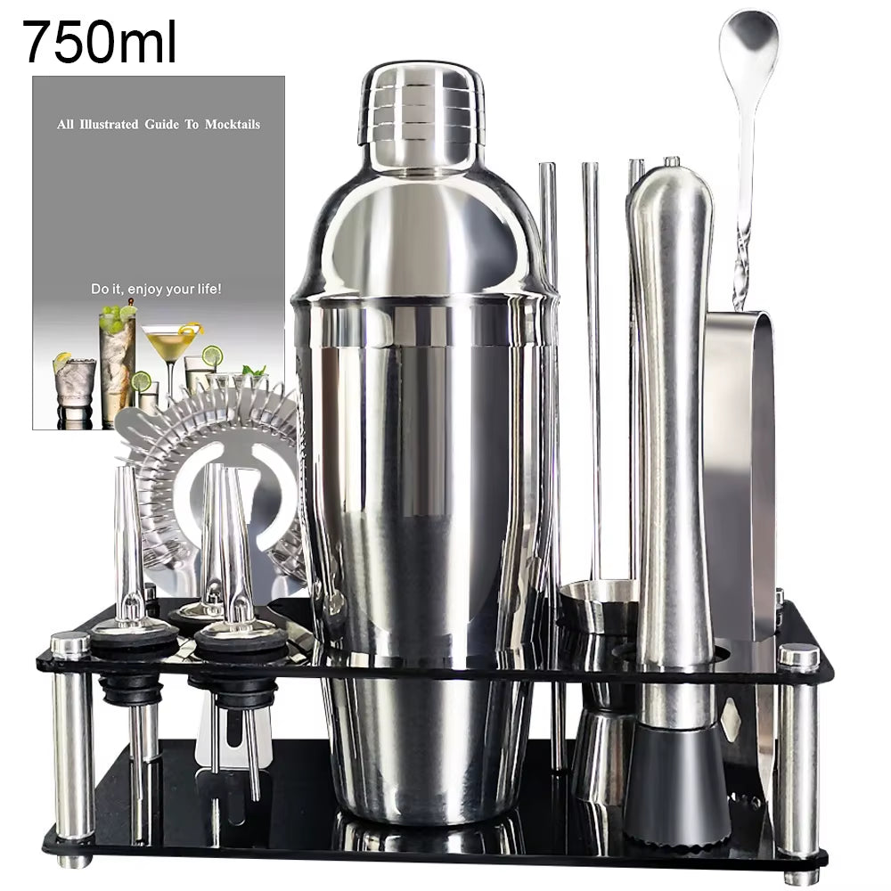The Perfect Gift for Cocktail Lovers – Premium Bartender Kit with Elegant Acrylic Stand