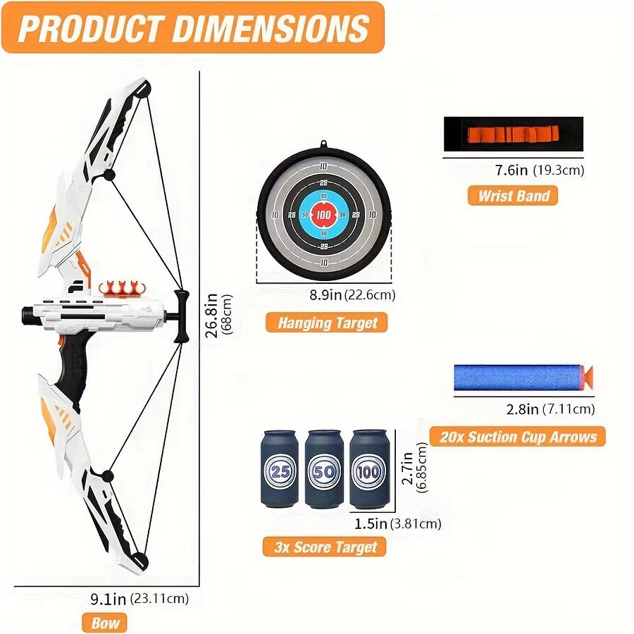 🎯 Kids LED Archery Toy Set – Safe Fun for All Seasons!