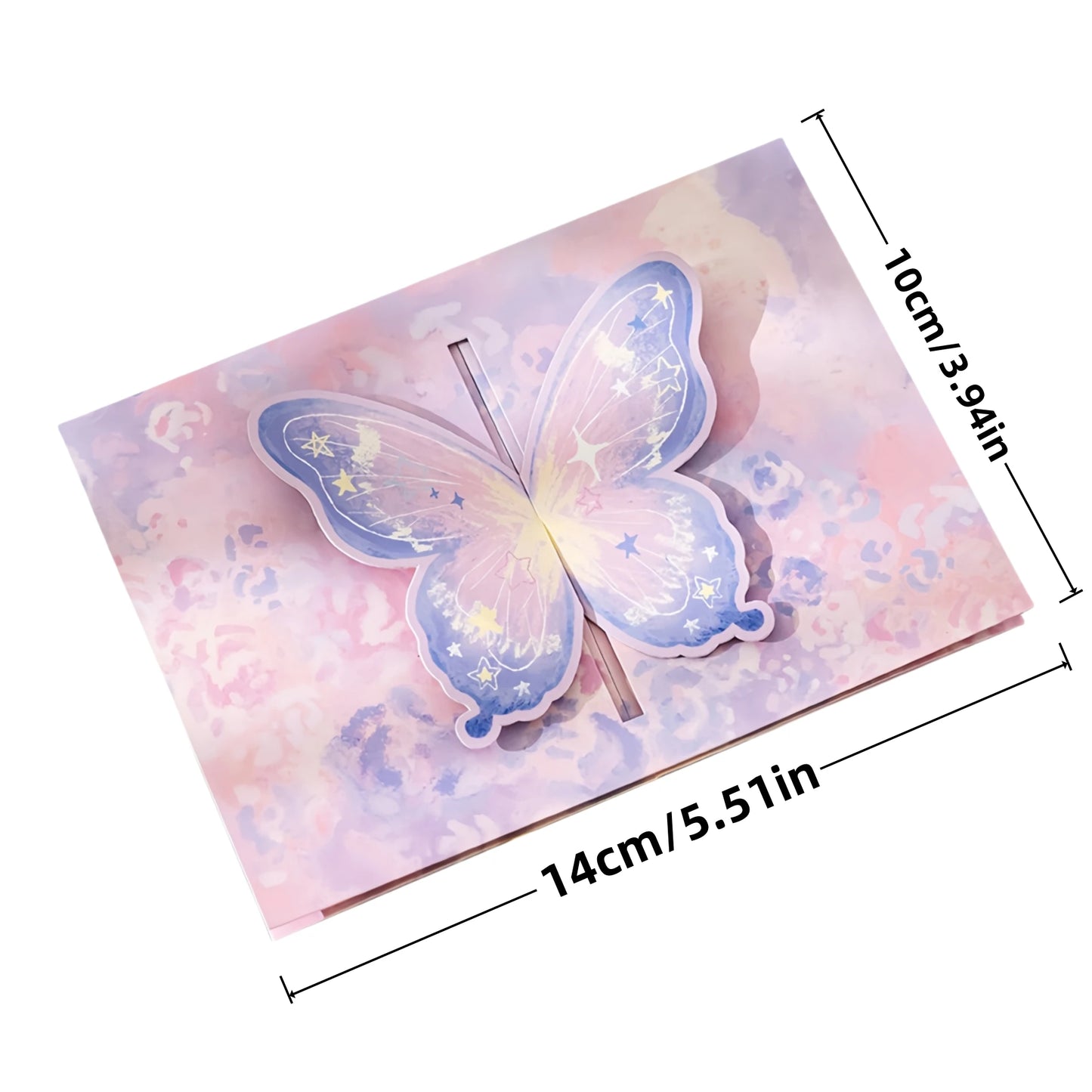 4Pcs 3D Butterfly Greeting Card Set – Pop up Handmade Love Birthday Cards Envelope Romantic Folding Paper Gift Couples & Friends