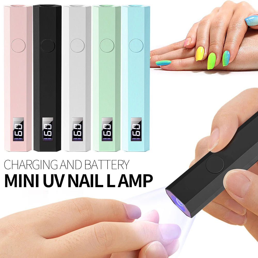 Portable Mini Nail Dryer β USB Rechargeable/Powered UV Gel Lamp