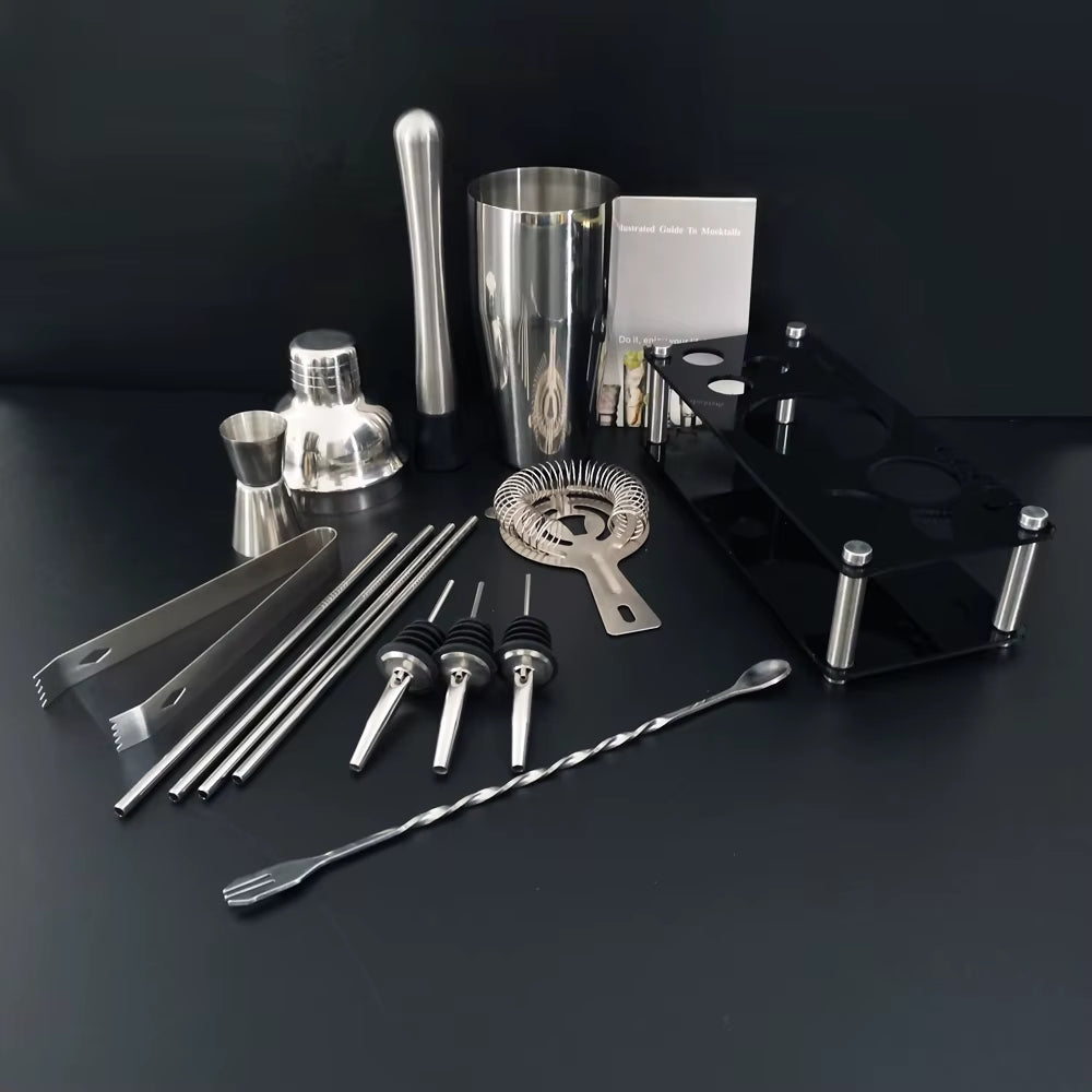 The Perfect Gift for Cocktail Lovers – Premium Bartender Kit with Elegant Acrylic Stand