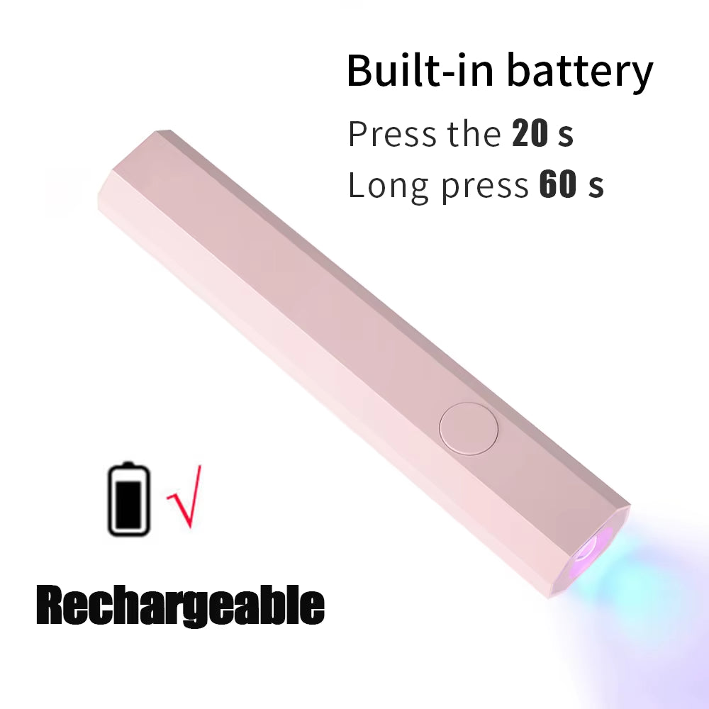 Portable Mini Nail Dryer β USB Rechargeable/Powered UV Gel Lamp
