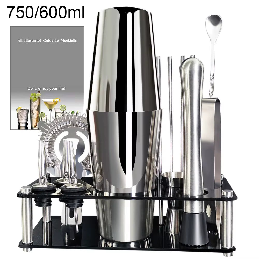 The Perfect Gift for Cocktail Lovers – Premium Bartender Kit with Elegant Acrylic Stand