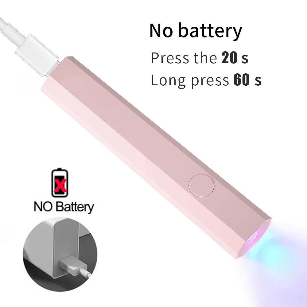 Portable Mini Nail Dryer β USB Rechargeable/Powered UV Gel Lamp