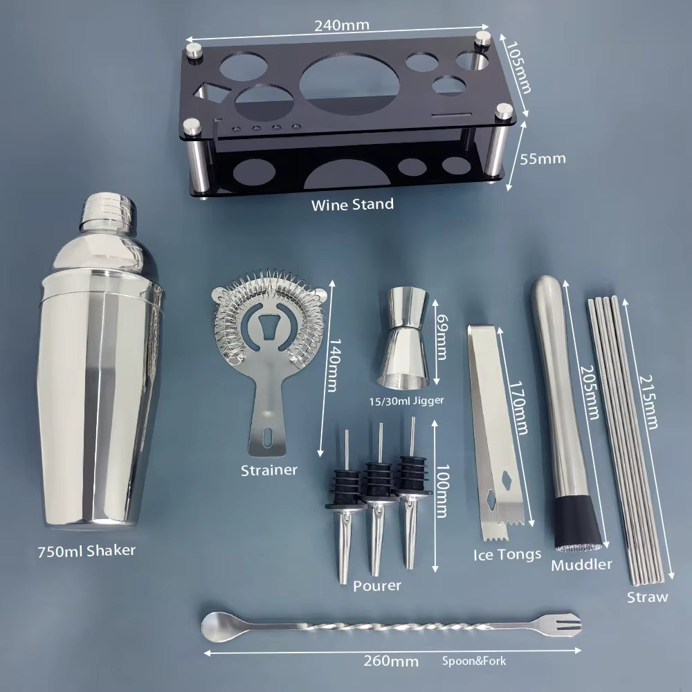 The Perfect Gift for Cocktail Lovers – Premium Bartender Kit with Elegant Acrylic Stand