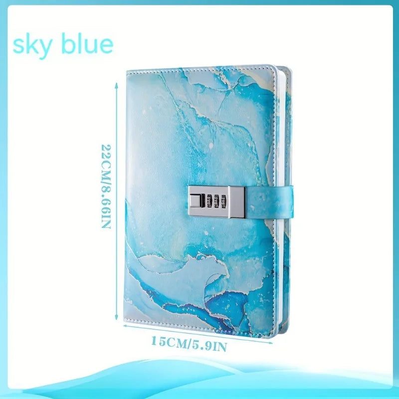 A5 Fashion Password Book with Lock Journal Creative Journal Book Student Notepad Stationery Notebook