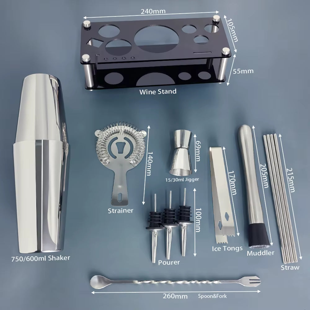 The Perfect Gift for Cocktail Lovers – Premium Bartender Kit with Elegant Acrylic Stand