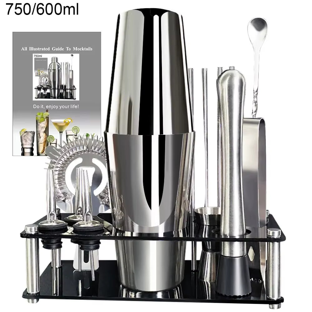 The Perfect Gift for Cocktail Lovers – Premium Bartender Kit with Elegant Acrylic Stand