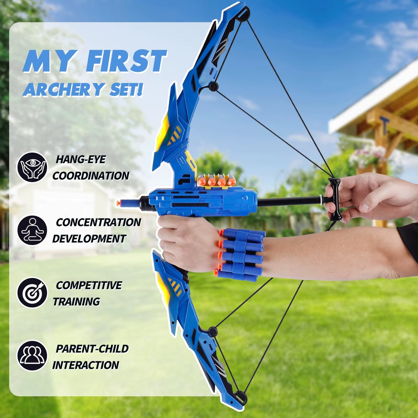 🎯 Kids LED Archery Toy Set – Safe Fun for All Seasons!