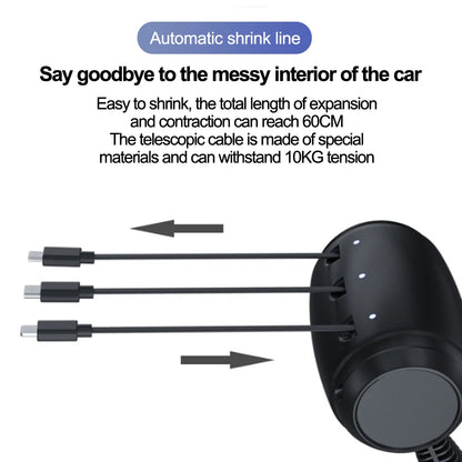 🔌 3-in-1 Retractable Fast Charger – Compact, Powerful, and Travel-Ready