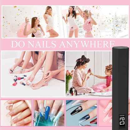 Portable Mini Nail Dryer – USB Rechargeable/Powered UV Gel Lamp