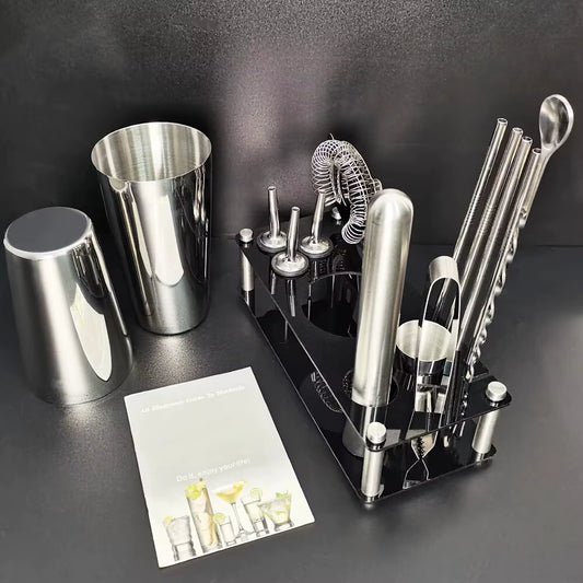 The Perfect Gift for Cocktail Lovers – Premium Bartender Kit with Elegant Acrylic Stand