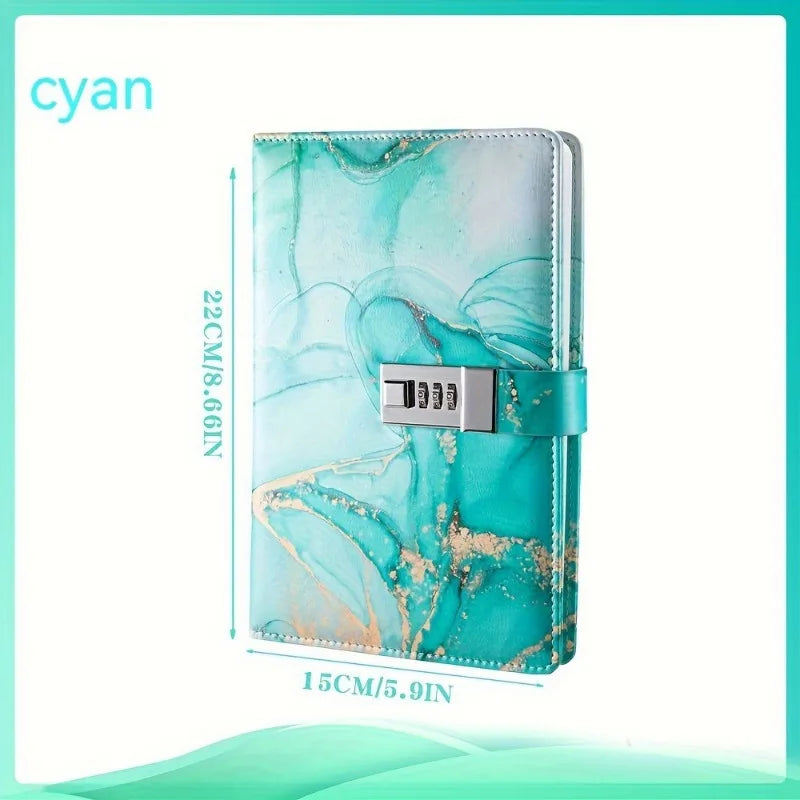 A5 Fashion Password Book with Lock Journal Creative Journal Book Student Notepad Stationery Notebook