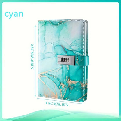 A5 Fashion Password Book with Lock Journal Creative Journal Book Student Notepad Stationery Notebook