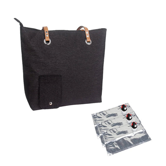 Insulated Wine Cooler Tote Bag – Stylish, Leak-Proof Carrier with Hidden Dispenser & Extra Storage