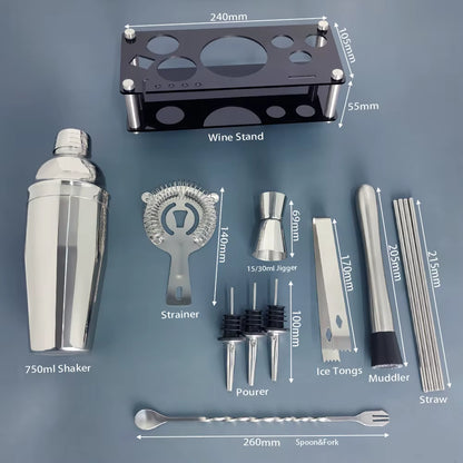 The Perfect Gift for Cocktail Lovers – Premium Bartender Kit with Elegant Acrylic Stand