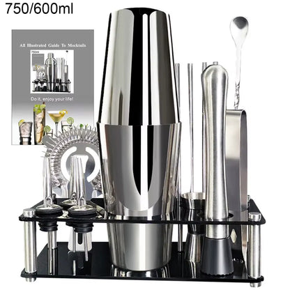 The Perfect Gift for Cocktail Lovers – Premium Bartender Kit with Elegant Acrylic Stand