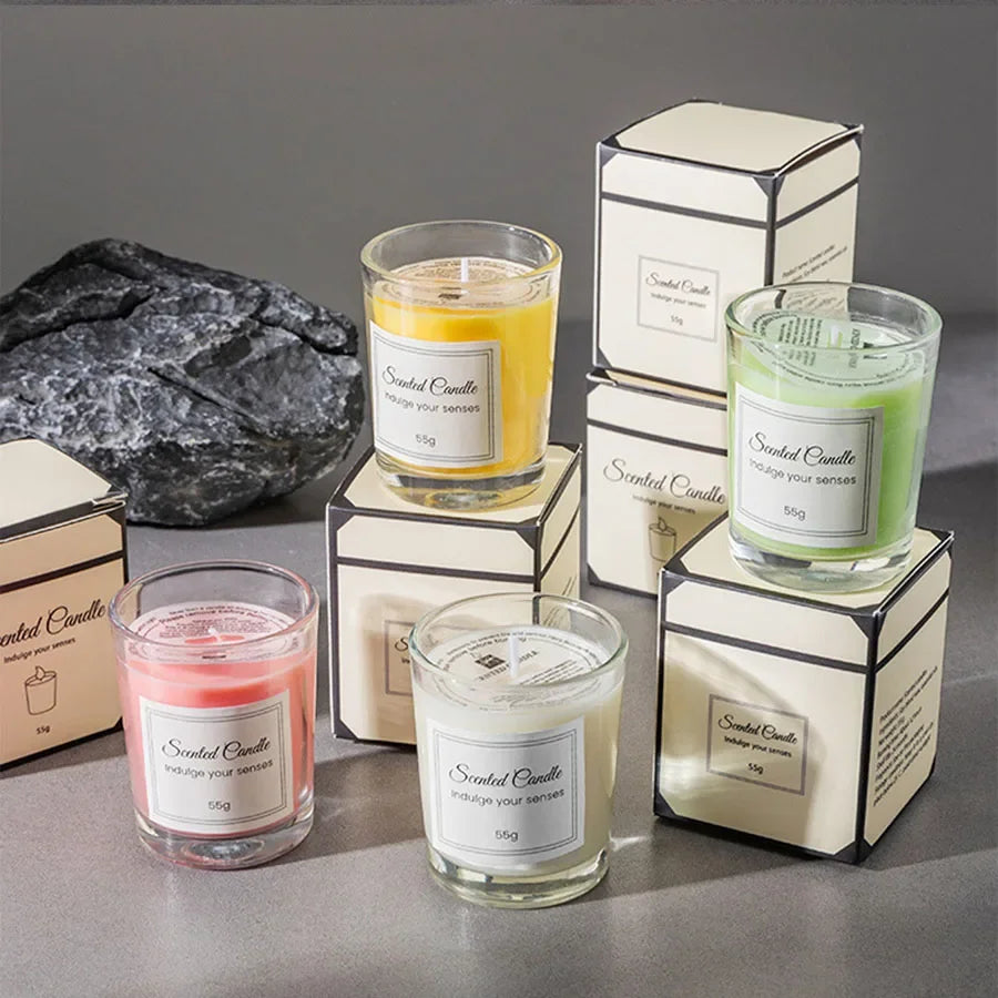 Aromatherapy Candle Gift Set – Handmade Soy Wax in Elegant Glass Jars