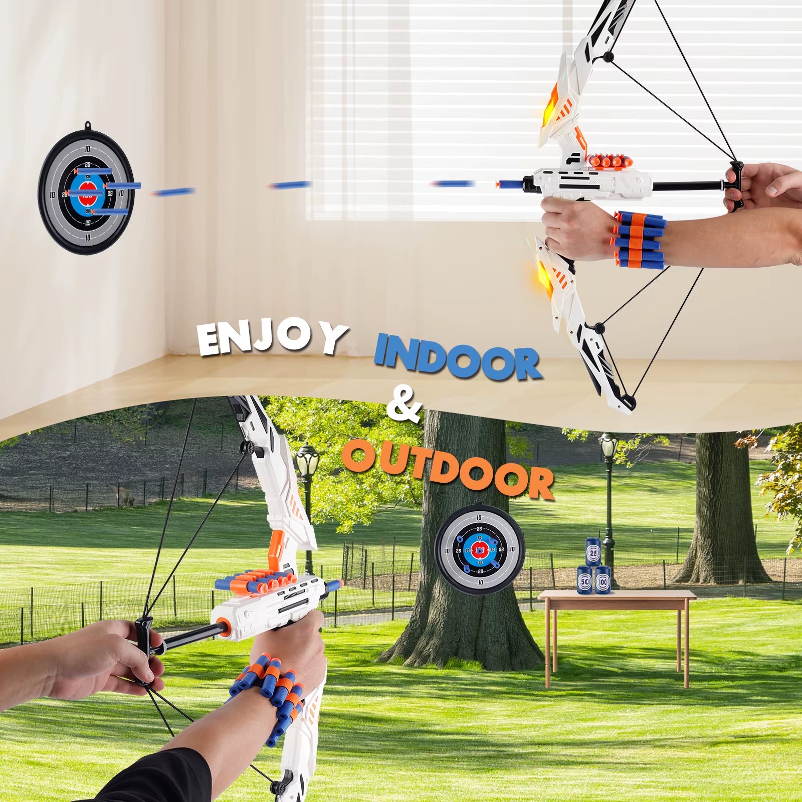 🎯 Kids LED Archery Toy Set – Safe Fun for All Seasons!
