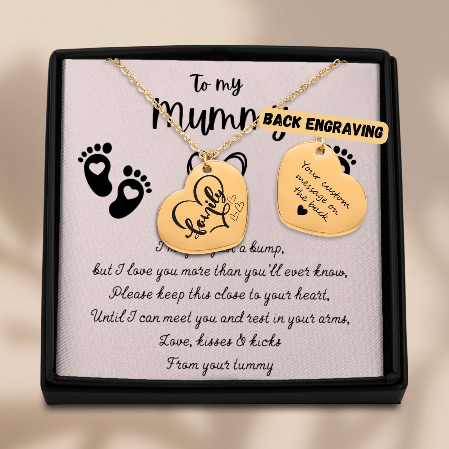 Personalized Heart-Shaped Family Necklace – A Gift from the Heart