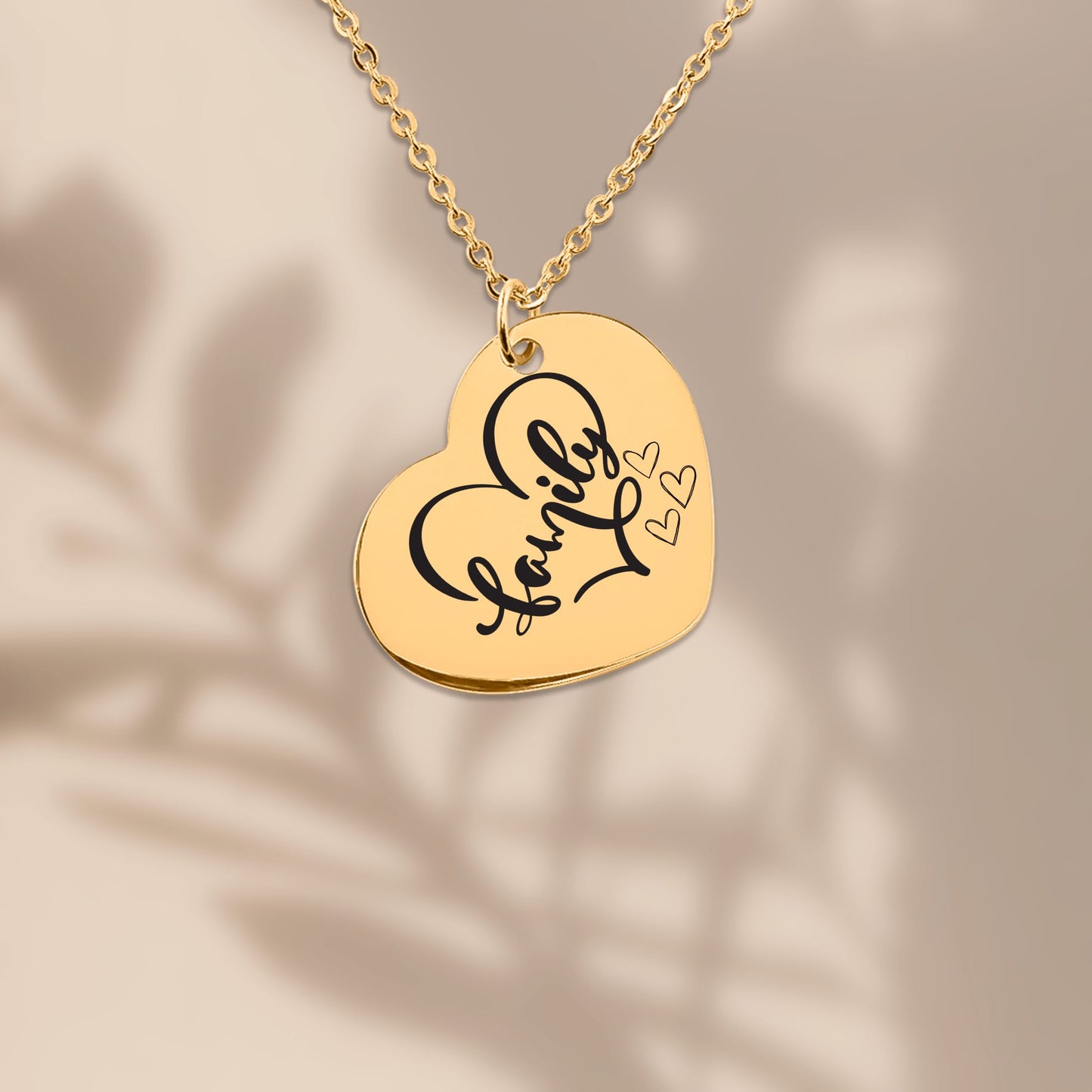 Personalized Heart-Shaped Family Necklace – A Gift from the Heart