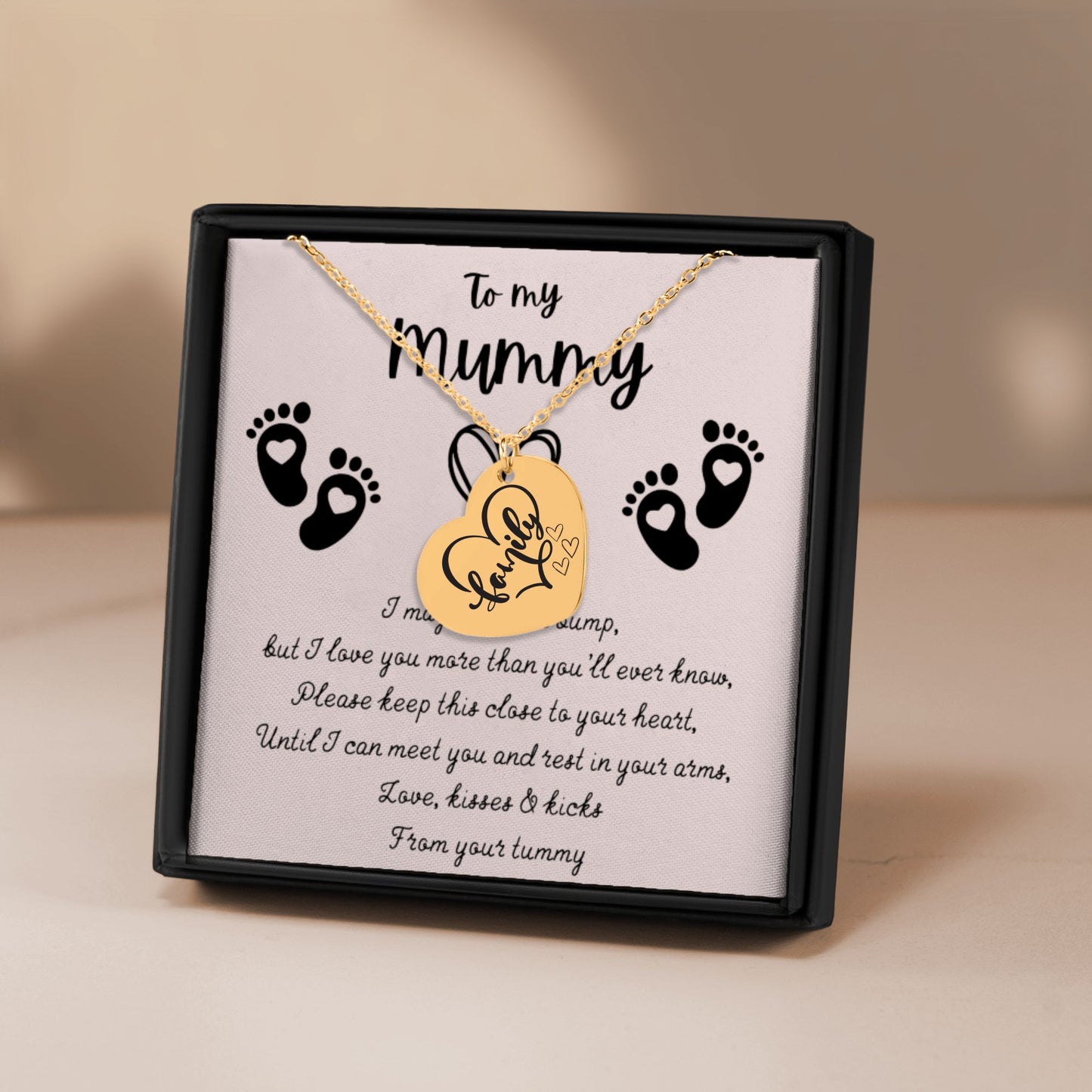 Personalized Heart-Shaped Family Necklace – A Gift from the Heart