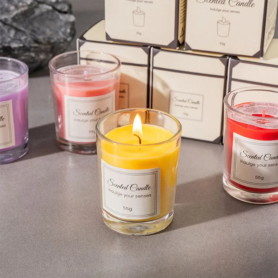 Aromatherapy Candle Gift Set – Handmade Soy Wax in Elegant Glass Jars